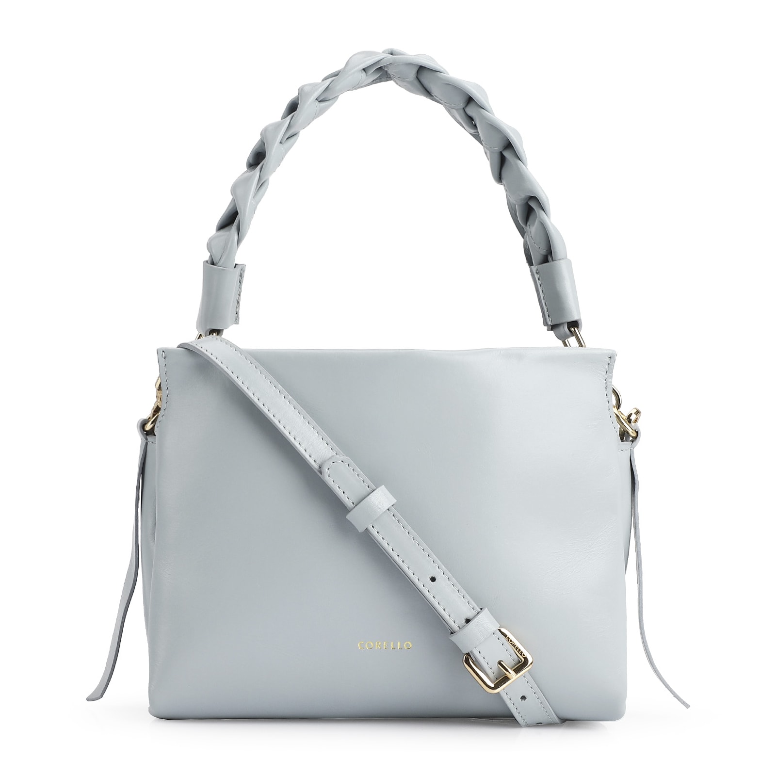 Bolsa De Mão Couro Azul