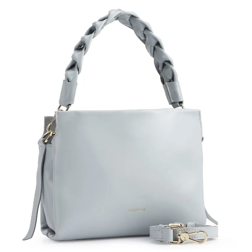 Bolsa De Mão Couro Azul - imagem 2