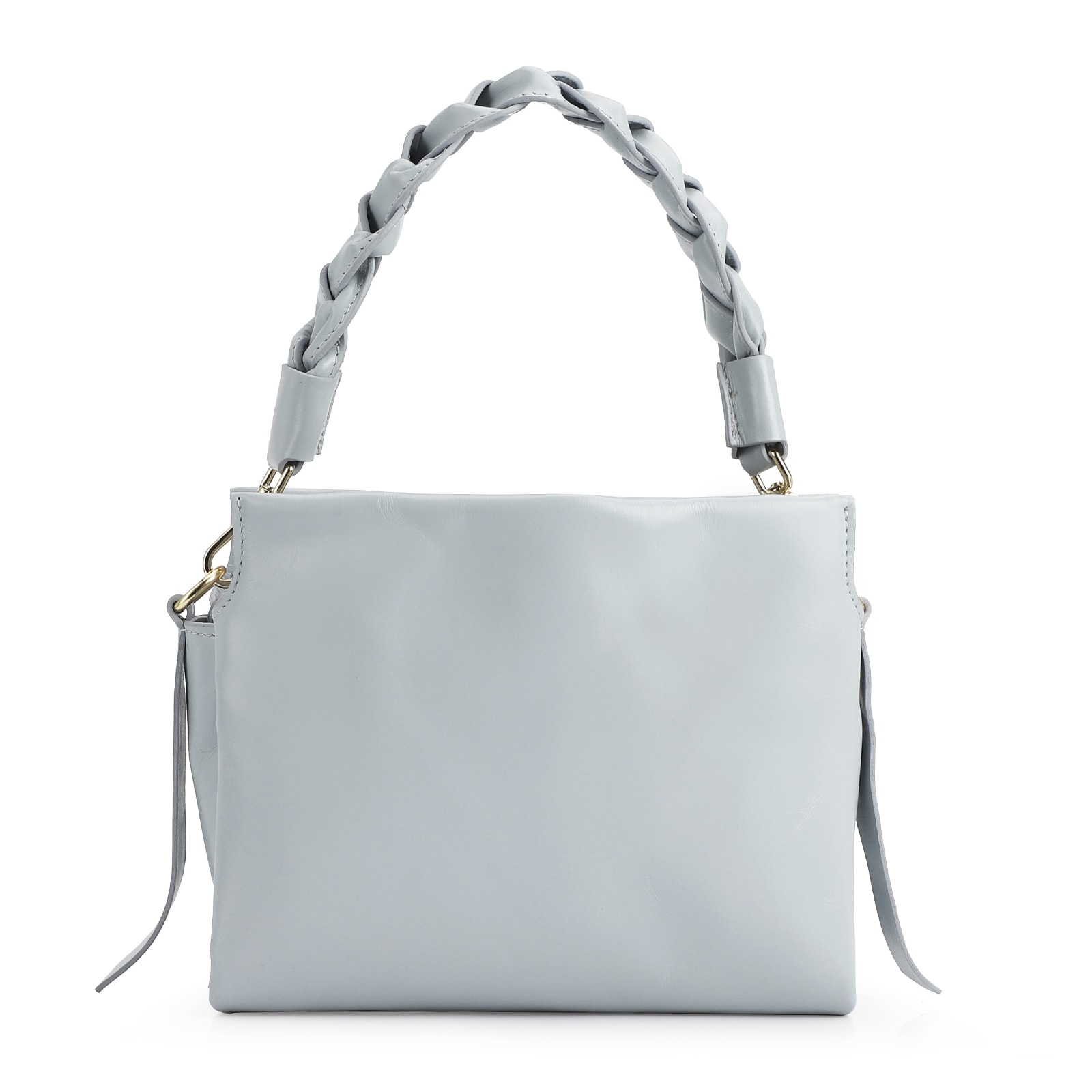 Bolsa De Mão Couro Azul