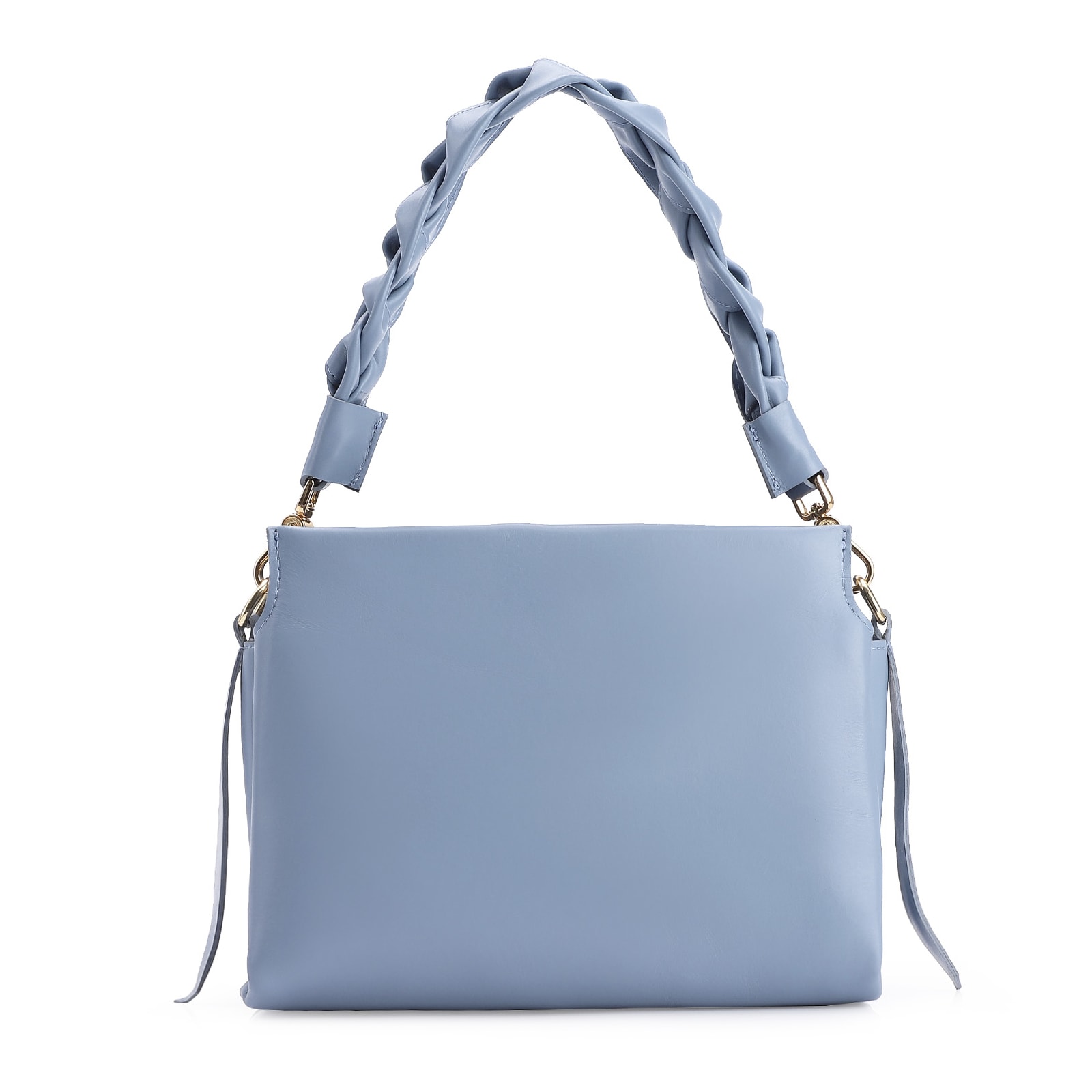 Bolsa De Mão Couro Azul