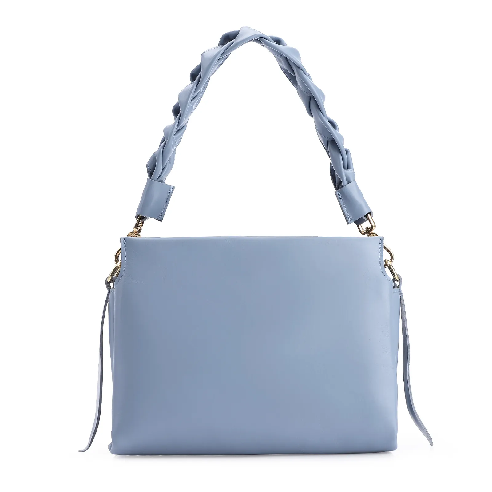 Bolsa De Mão Couro Azul
