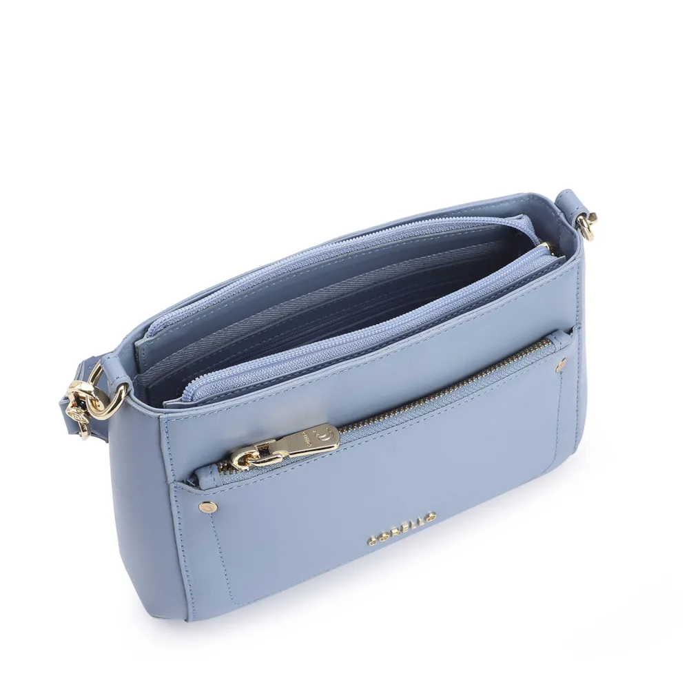 Bolsa De Mão Couro Azul - imagem 4
