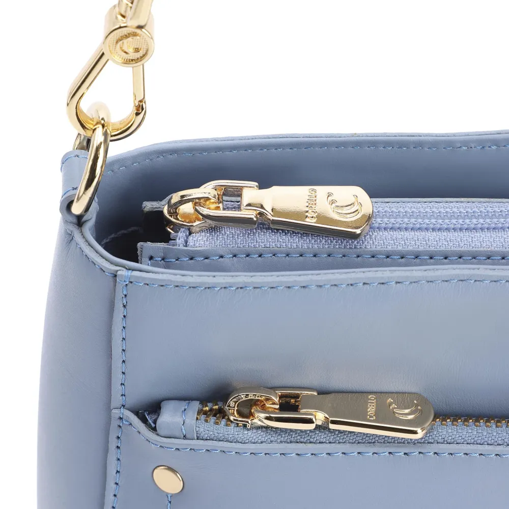 Bolsa De Mão Couro Azul - imagem 5