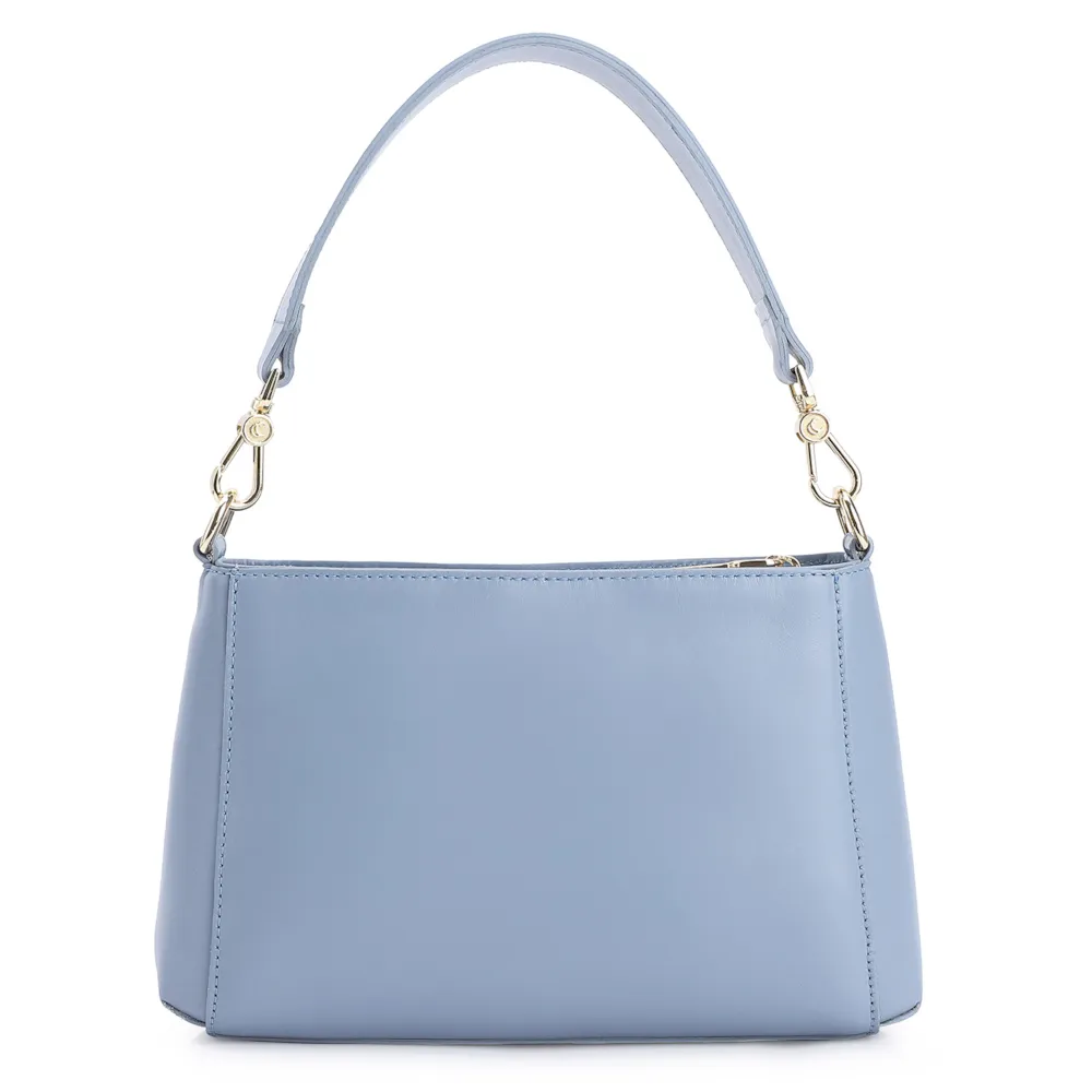 Bolsa De Mão Couro Azul - imagem 3