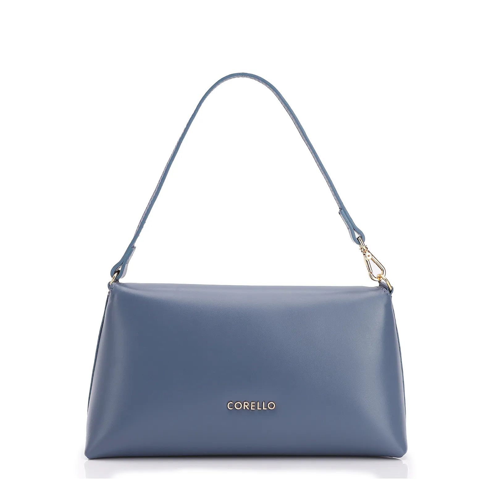 Bolsa De Mão Couro Azul