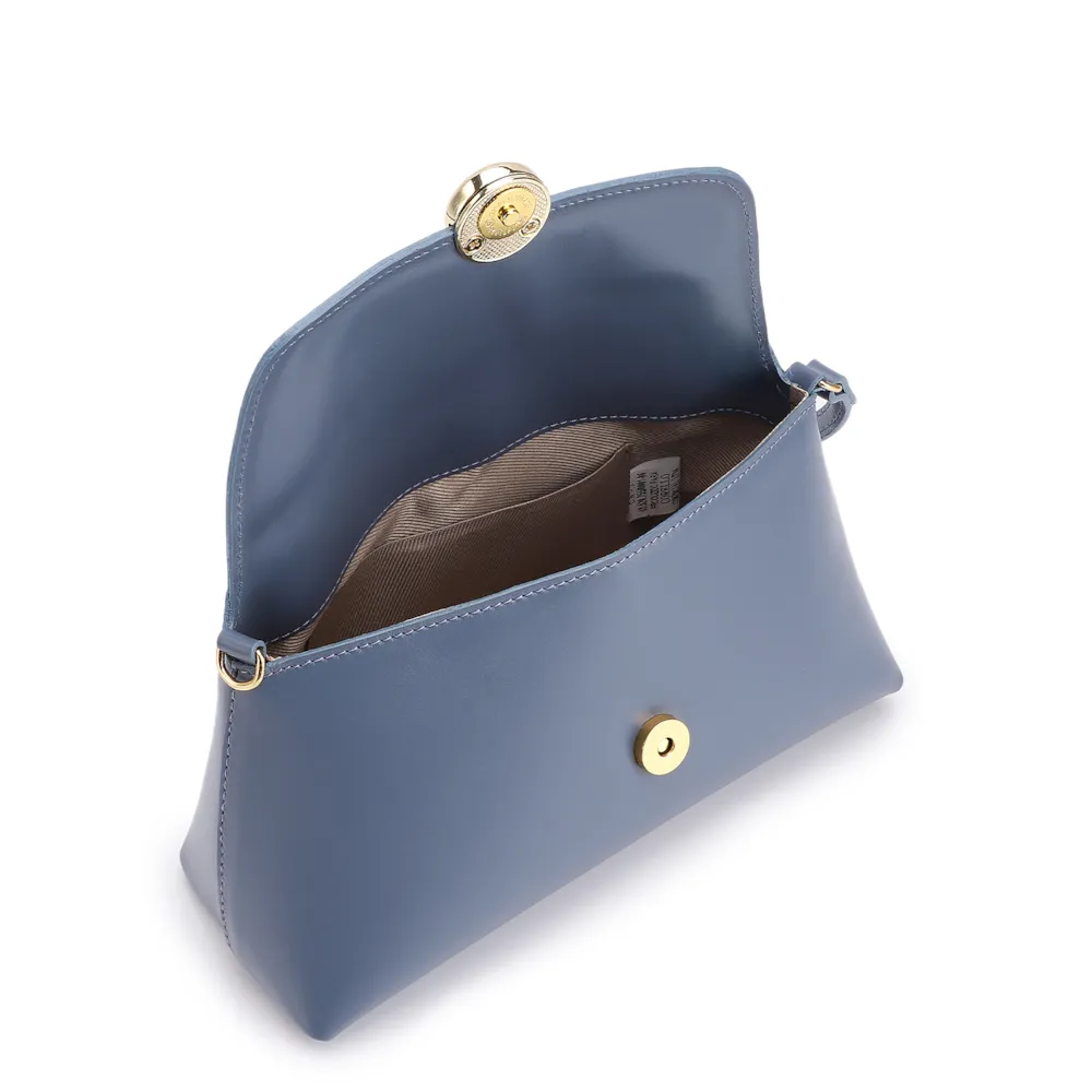 Bolsa De Mão Couro Azul - imagem 5