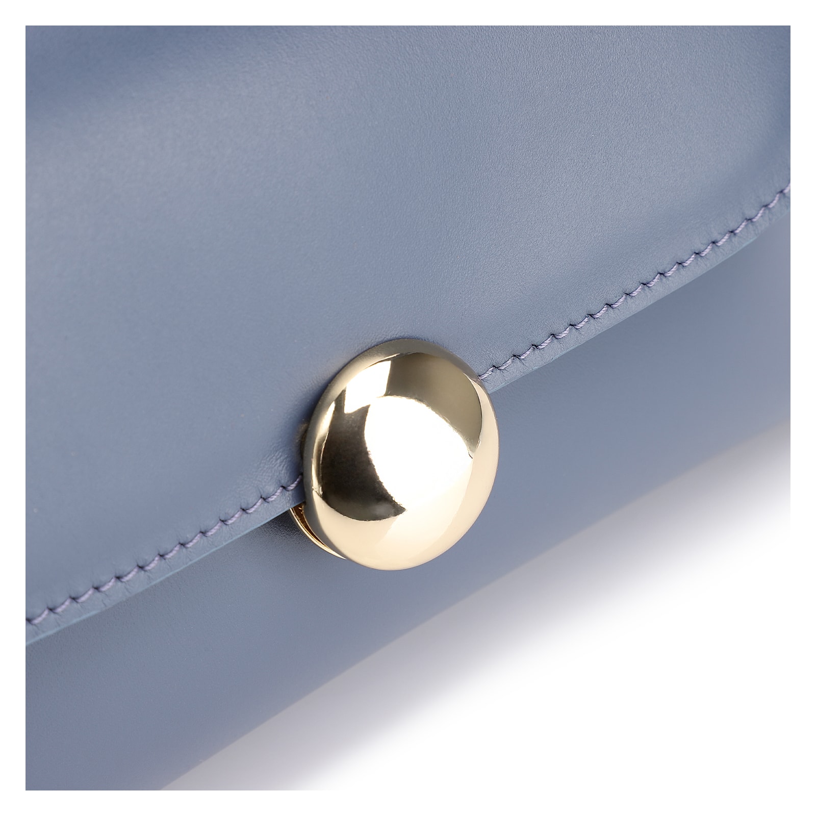 Bolsa De Mão Couro Azul