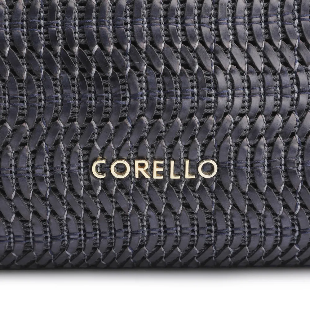 Bolsa De Mão Couro Azul/Alt Tramado Azul - imagem 6
