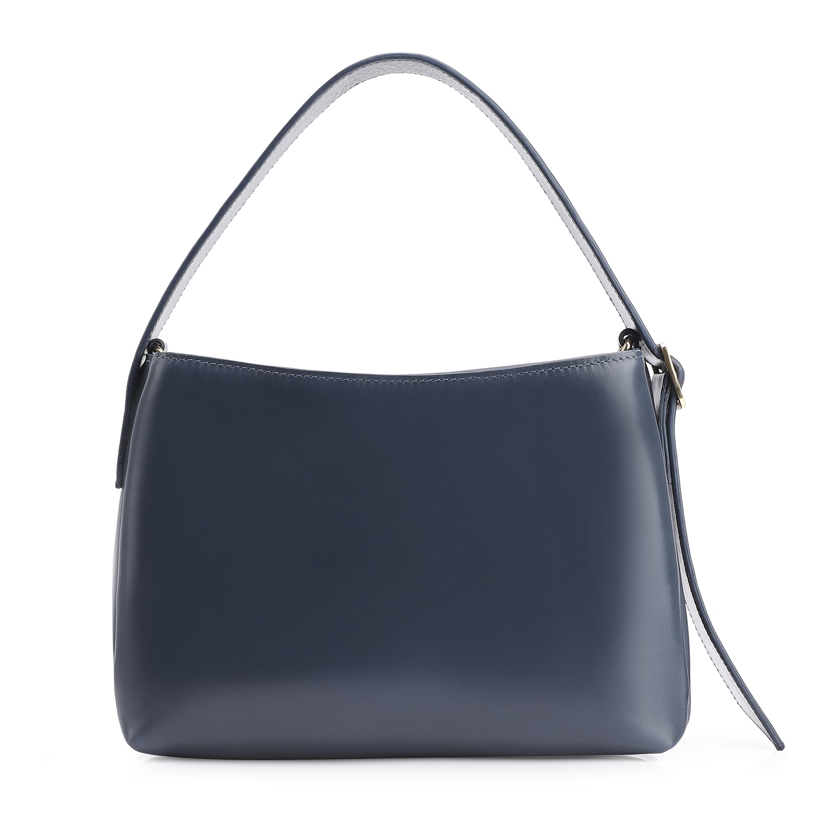 Bolsa De Mão Couro Azul/Alt Tramado Azul