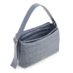 Bolsa De Mão Couro Azul/Alt Tramado Azul Claro - imagem 4