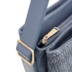 Bolsa De Mão Couro Azul/Alt Tramado Azul Claro - imagem 5