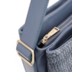 Bolsa De Mão Couro Azul/Alt Tramado Azul Claro - imagem 5