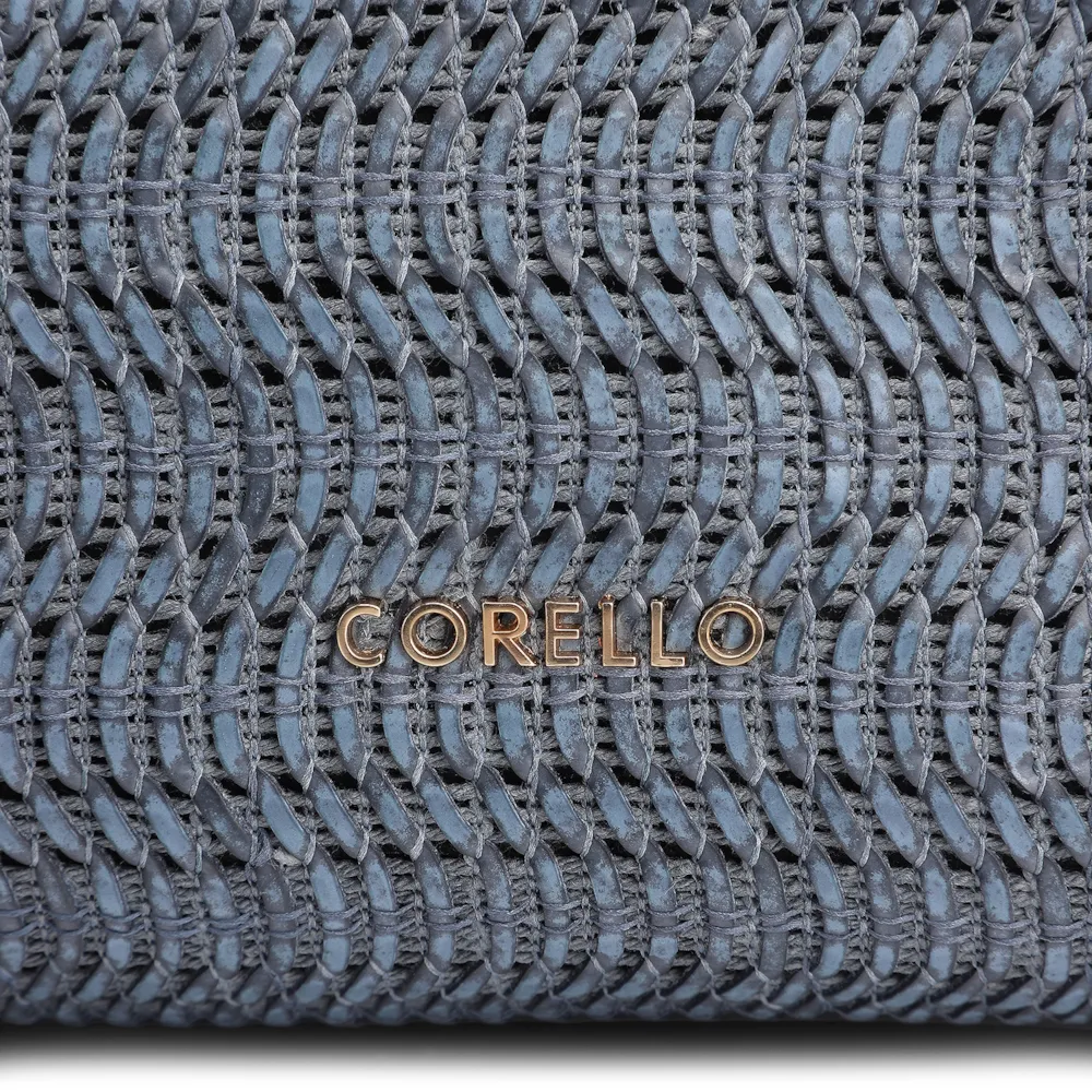 Bolsa De Mão Couro Azul/Alt Tramado Azul Claro - imagem 6