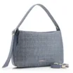 Bolsa De Mão Couro Azul/Alt Tramado Azul Claro - imagem 2