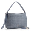 Bolsa De Mão Couro Azul/Alt Tramado Azul Claro - imagem 2