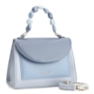Bolsa De Mão Couro Azul Claro - imagem 3