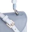 Bolsa De Mão Couro Azul Claro - imagem 6