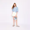 Bolsa De Mão Couro Azul Claro - imagem 8