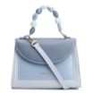 Bolsa De Mão Couro Azul Claro - imagem 1