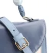 Bolsa De Mão Couro Azul/Couro Off White - imagem 5