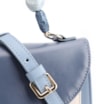 Bolsa De Mão Couro Azul/Couro Off White - imagem 5