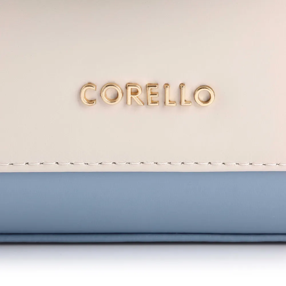 Bolsa De Mão Couro Azul/Couro Off White - imagem 6