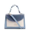 Bolsa De Mão Couro Azul/Couro Off White - imagem 1