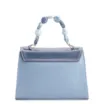 Bolsa De Mão Couro Azul/Couro Off White - imagem 3