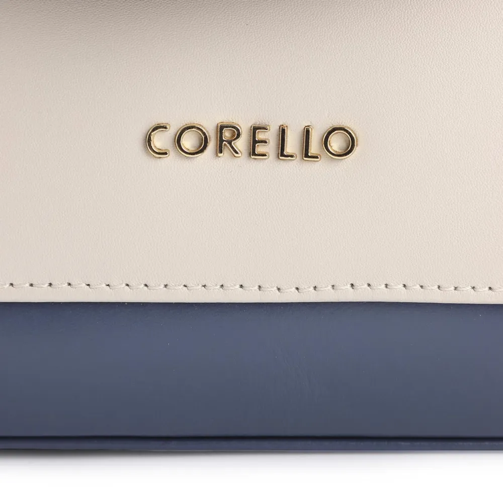 Bolsa De Mão Couro Azul/Marrom/Off White - imagem 6
