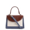 Bolsa De Mão Couro Azul/Marrom/Off White - imagem 1