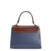 Bolsa De Mão Couro Azul/Marrom/Off White - imagem 3