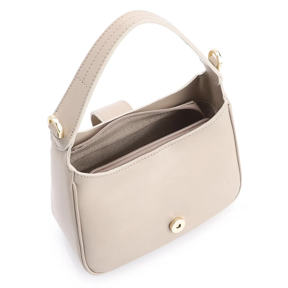 Bolsa De Mão Couro Bege - imagem 4