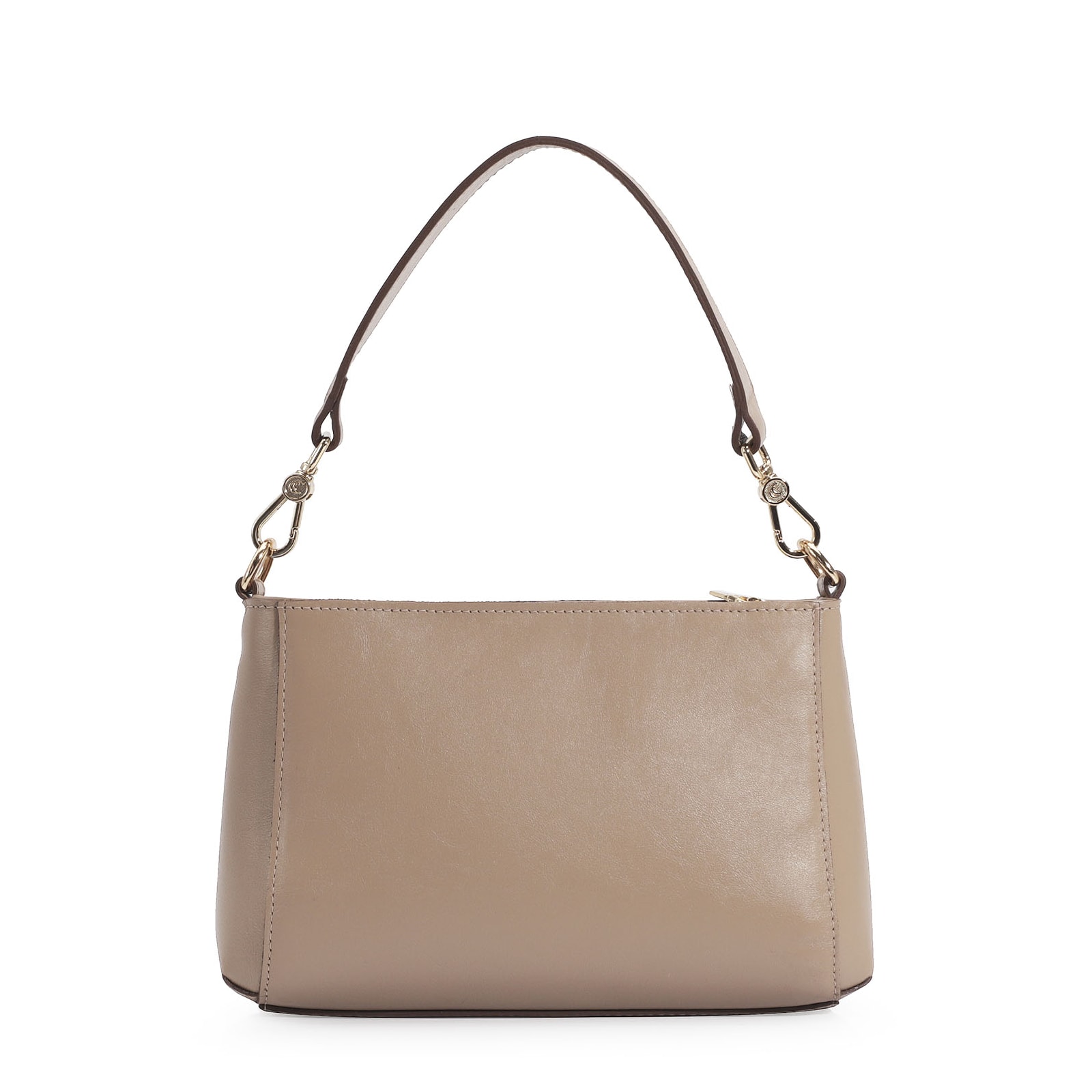 Bolsa De Mão Couro Bege
