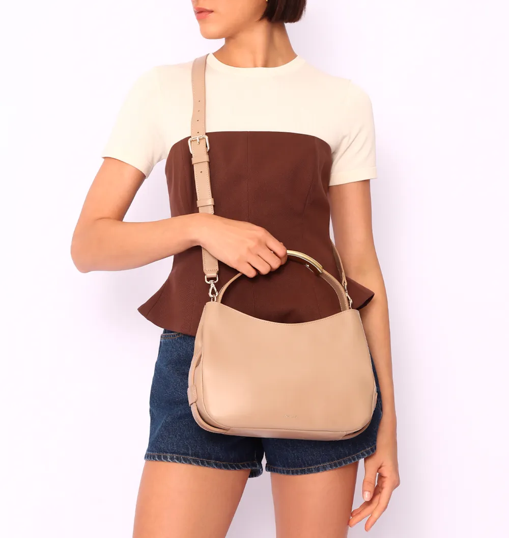 Bolsa De Mão Couro Bege - imagem 9