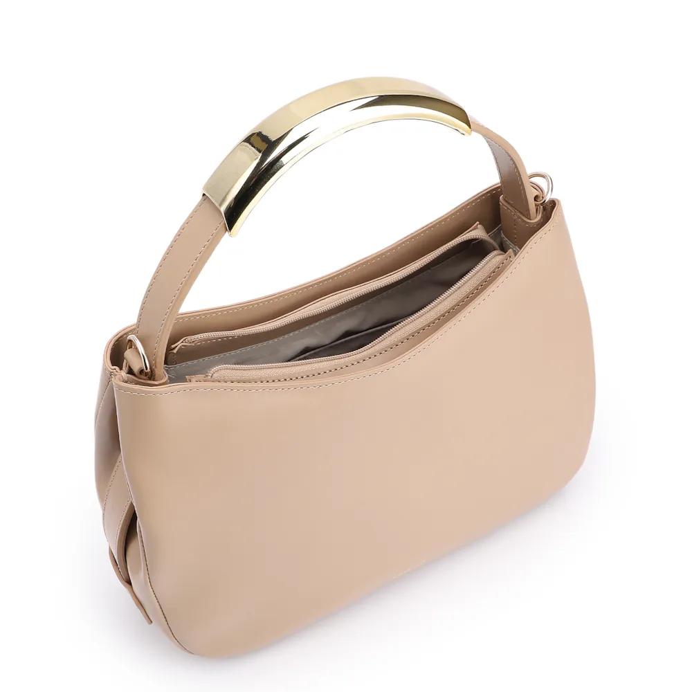 Bolsa De Mão Couro Bege - imagem 5