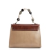 Bolsa De Mão Couro Bege/Couro Marrom - imagem 3
