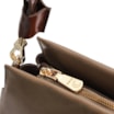 Bolsa De Mão Couro Bege/Marrom - imagem 5