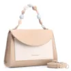 Bolsa De Mão Couro Bege/Off White - imagem 3
