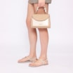 Bolsa De Mão Couro Bege/Off White - imagem 8