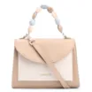 Bolsa De Mão Couro Bege/Off White - imagem 1