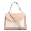 Bolsa De Mão Couro Bege/Off White - imagem 1