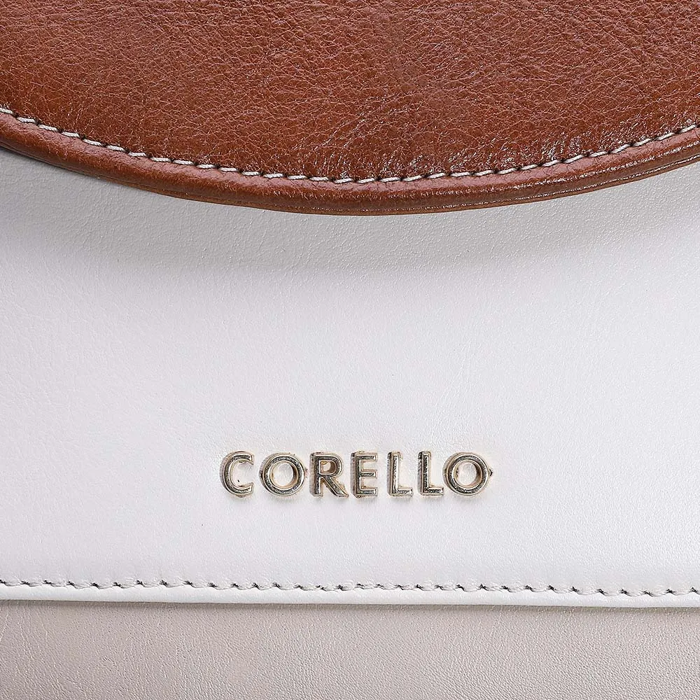 Bolsa De Mão Couro Bege Tricolor - imagem 5