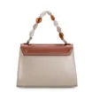 Bolsa De Mão Couro Bege Tricolor - imagem 3