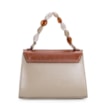 Bolsa De Mão Couro Bege Tricolor - imagem 3