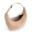 Bolsa De Mão Couro Camurça/Couro Bege - imagem 5