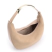 Bolsa De Mão Couro Camurça/Couro Bege - imagem 5