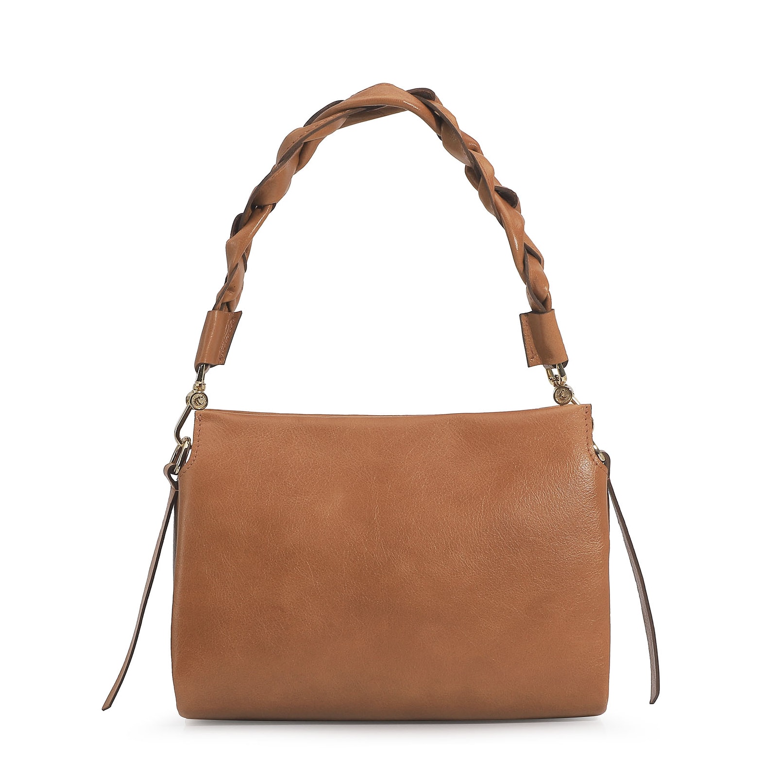 Bolsa De Mão Couro Caramelo