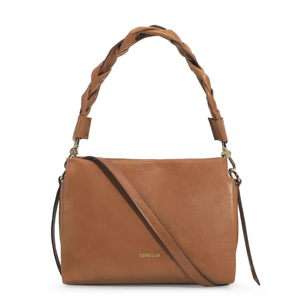 Bolsa De Mão Couro Caramelo