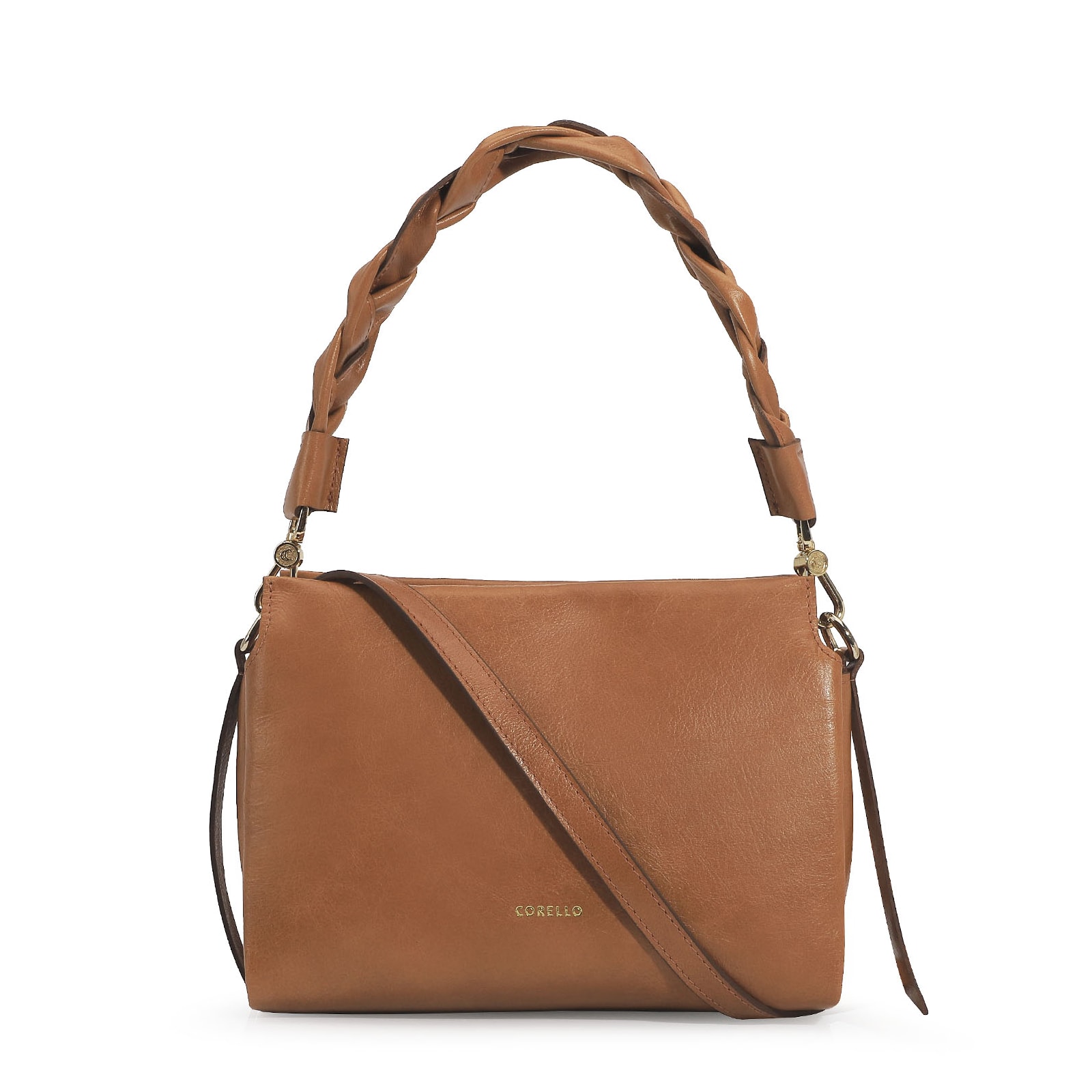 Bolsa De Mão Couro Caramelo
