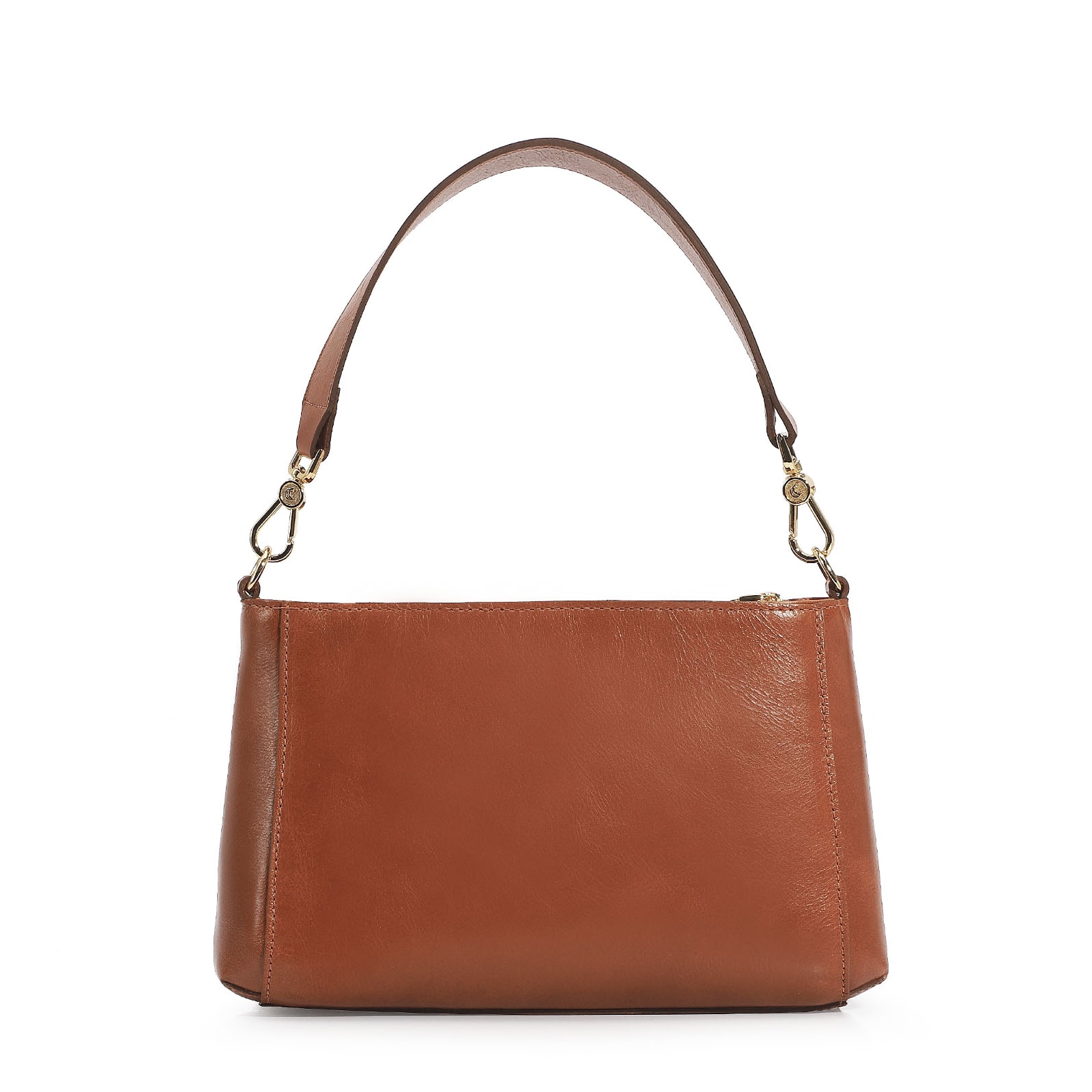 Bolsa De Mão Couro Caramelo